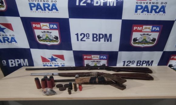 PM apura denúncia de roubo de gado e apreende armas em Santa Izabel do Pará