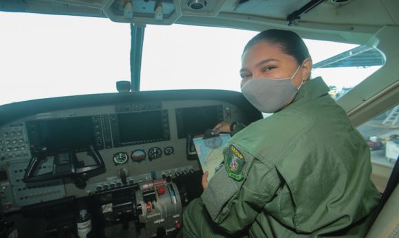 Tenente Suzane é a primeira mulher a integrar o Grupamento Aéreo de Segurança Pública do Pará