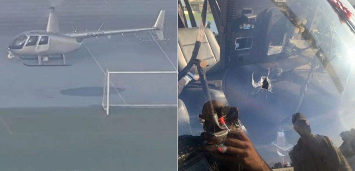 Helicóptero da RecordTV é alvejado durante tiroteio no RJ; piloto é baleado de raspão