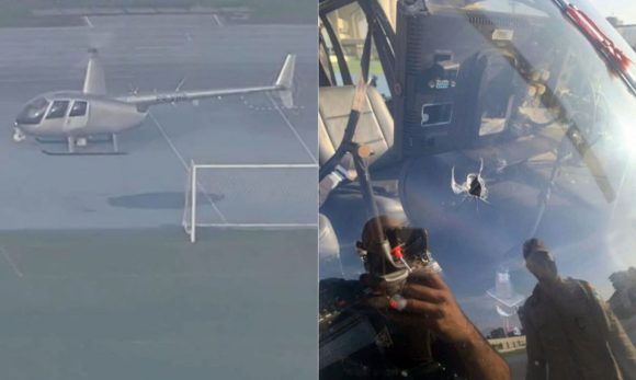 Helicóptero da RecordTV é alvejado durante tiroteio no RJ; piloto é baleado de raspão