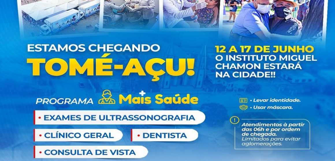 Com apoio do deputado Chamonzinho, ação de saúde chegará a Tomé-Açú