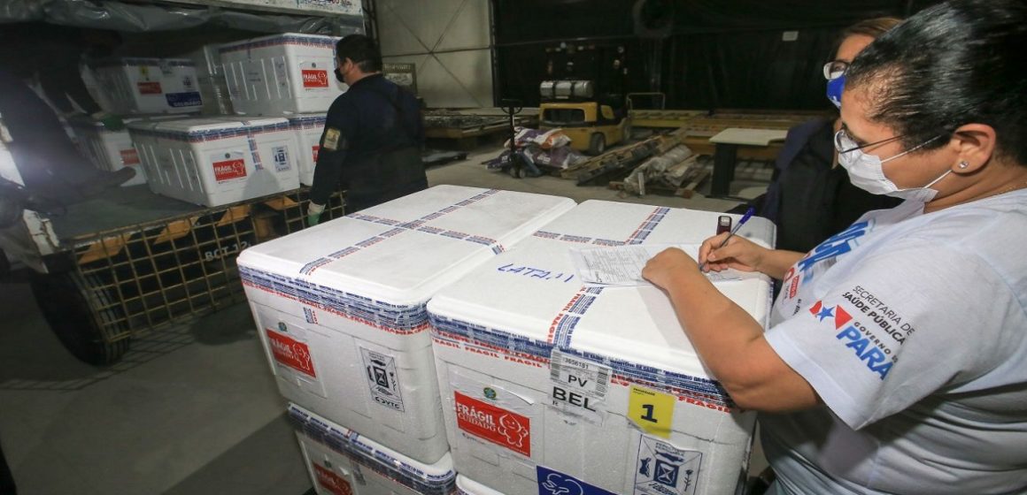 Pará recebe mais 29.800 doses de vacinas contra Covid-19