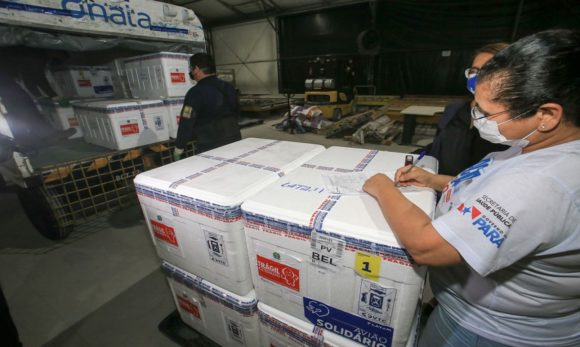 Pará recebe mais 29.800 doses de vacinas contra Covid-19