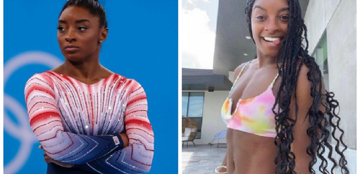Simone Biles muda visual e surpreende fãs em clique de biquíni após voltar das Olimpíadas