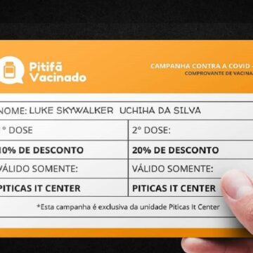 Dica do Bacana Geek: Piticas It Center oferece descontos para vacinados contra a Covid-19
