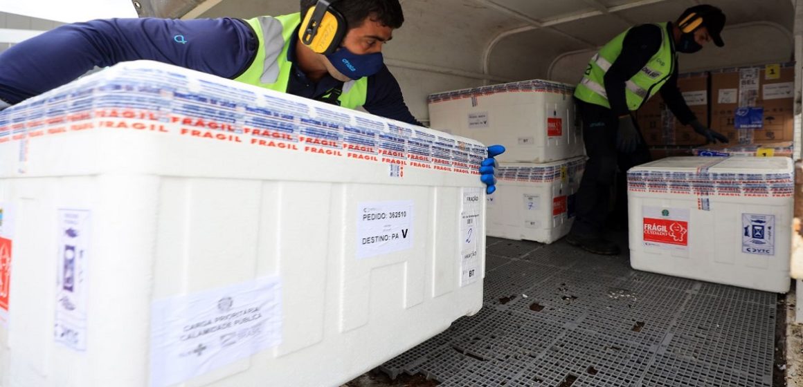 Pará recebe mais 147.650 doses de vacinas contra a Covid-19 nesta sexta-feira (13)