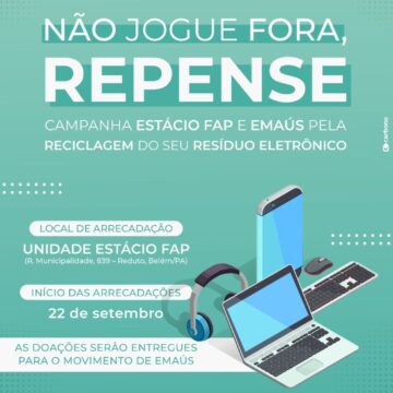 Estácio e Movimento de Emaús promovem campanha de arrecadação de resíduos eletrônicos