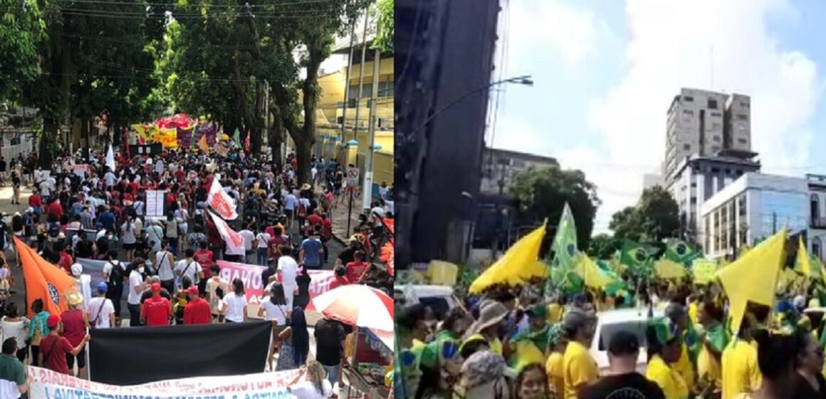 Feriado de 7 de setembro tem manifestações no Pará contra e a favor do governo Bolsonaro