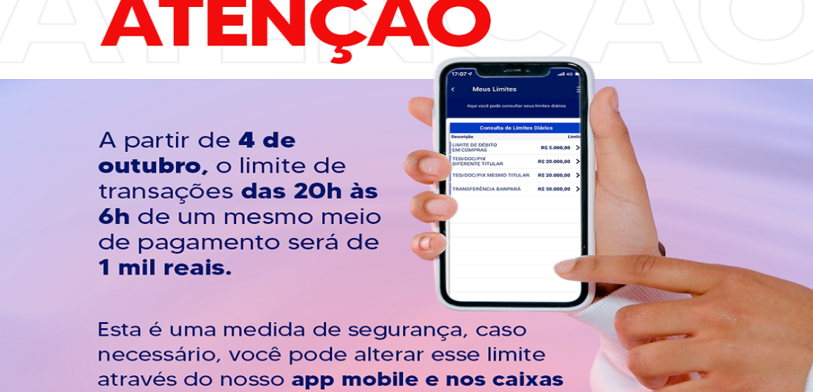 Banpará anuncia mudanças de horário em transações
