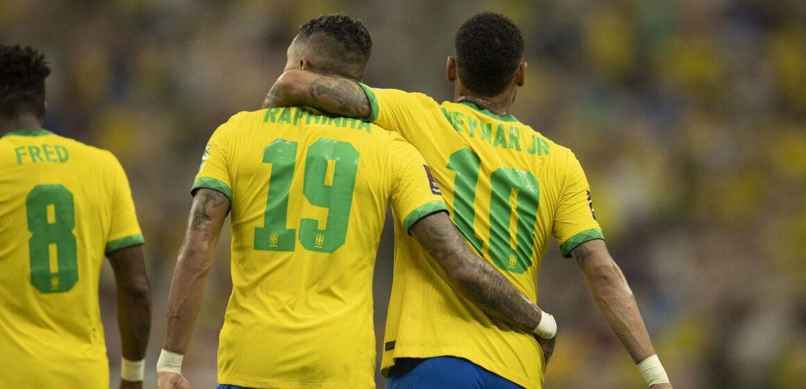 Eliminatórias: com brilho de Neymar e Raphinha, Brasil goleia Uruguai