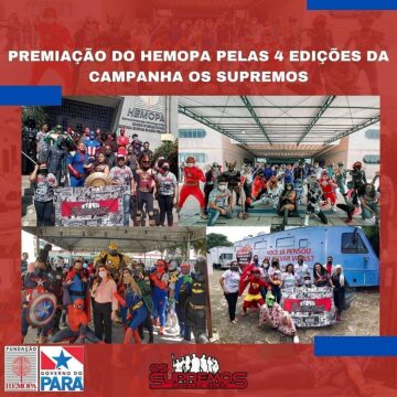‘Os Supremos’ são homenageados pelo HEMOPA