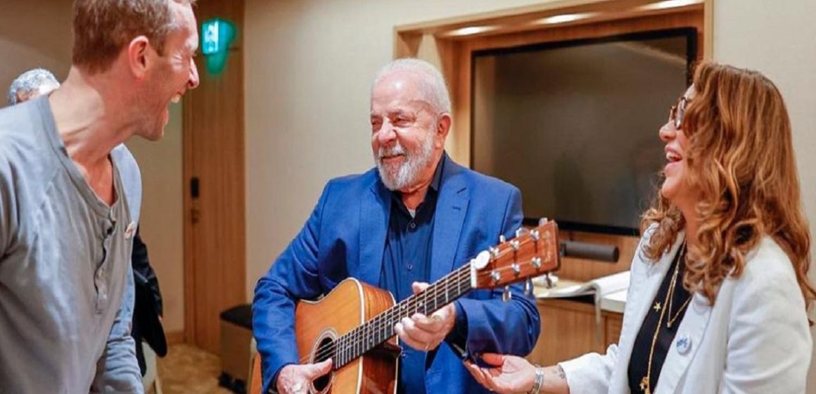 Lula encontra com Chris Martin
