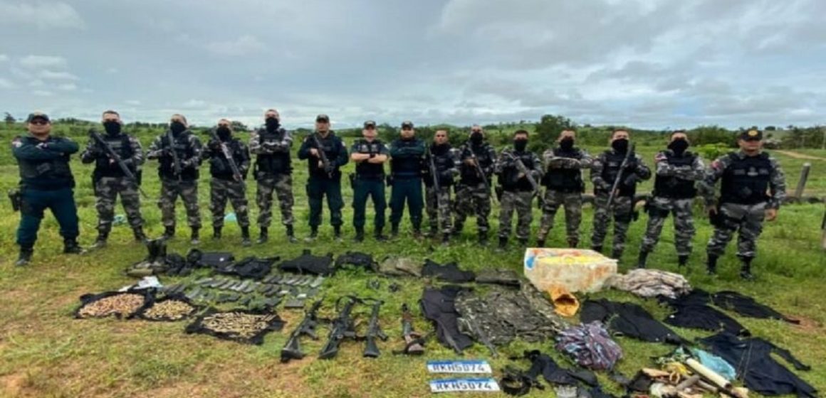 Em Jacundá, PM apreende armamento pesado, explosivos e munição