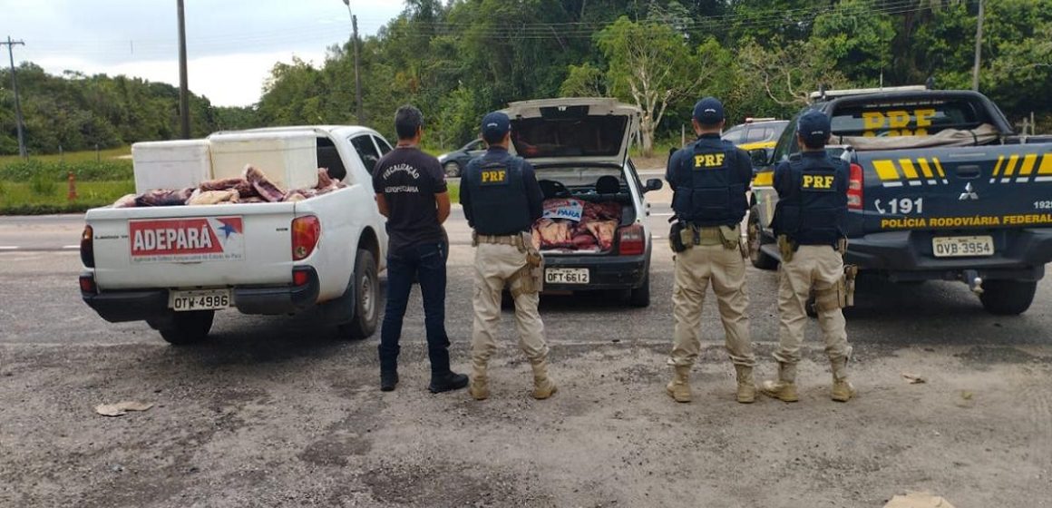 Adepará apreende mais de uma tonelada de carne clandestina em ação conjunta com a PRF