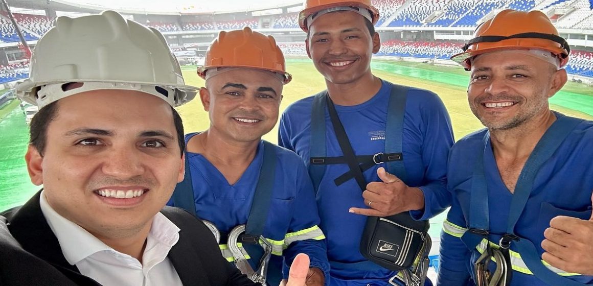 338884683_879999116434016_9055441821509033518_n Cássio Andrade acompanha preparativos no Mangueirão