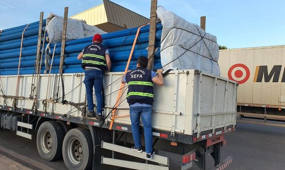 Sefa apreende mais de 10 mil quilos de material de poços artesianos em Dom Eliseu