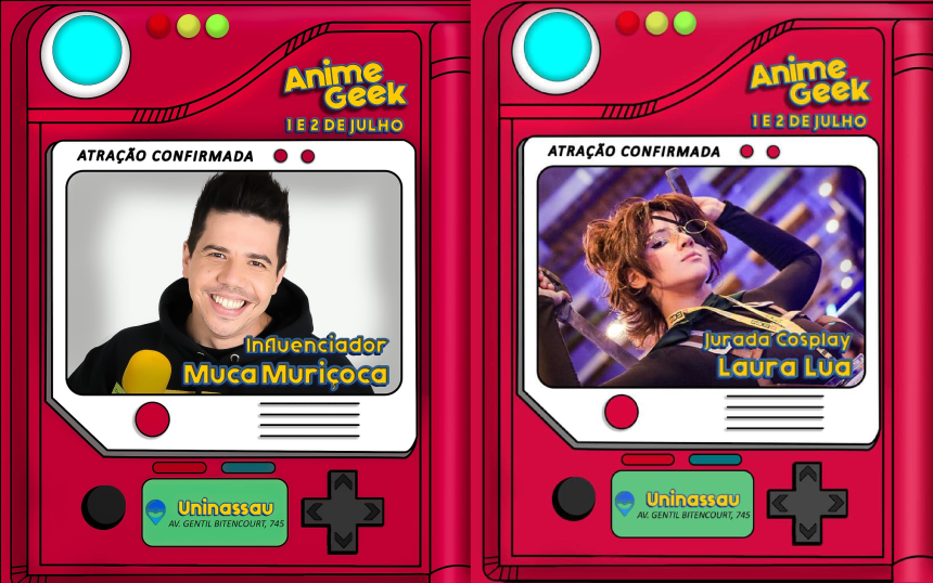 Muca Muriçoca e Laura Lua no Anime Geek no mês de julho, em Belém