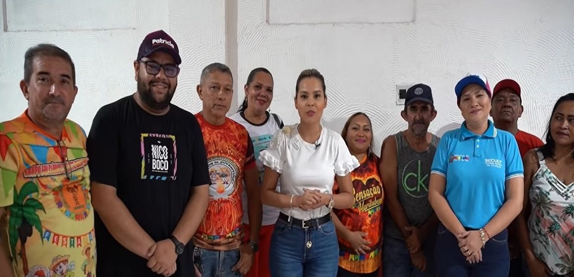 Patrícia Mendes reúne com os quadrilheiros de Marituba