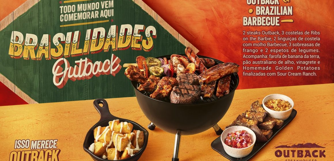 Outback celebra o Brasil em nova campanha e lança versão de churrasco, drinks de cachaça e sobremesa de brigadeiro em versões inovadoras