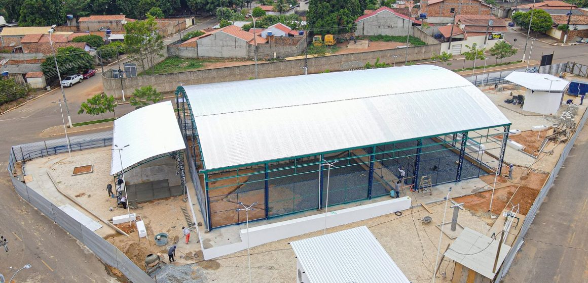Prefeitura de Curionópolis avança com a obra da Praça Esportiva