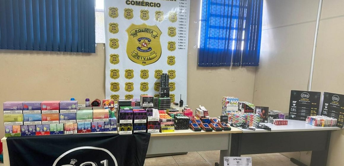 Na Região Metropolitana de Belém, Polícia Civil apreende mais de 800 cigarros eletrônicos