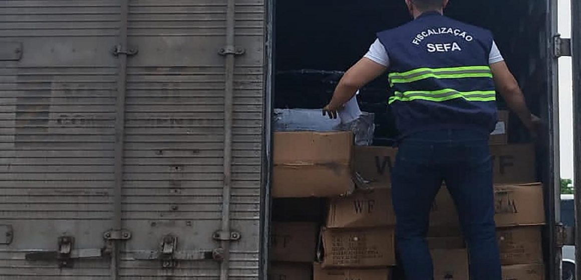 Artigos de iluminação são apreendidos na PA-447, em Conceição do Araguaia