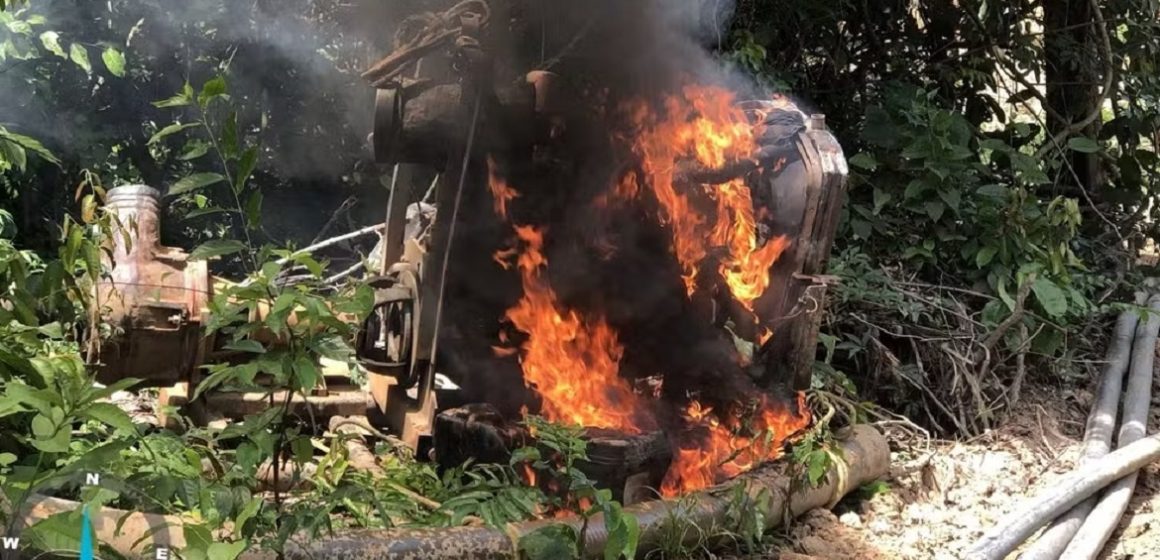 Em São Félix do Xingu, acampamentos em região de extração ilegal de ouro e cobre são desativados
