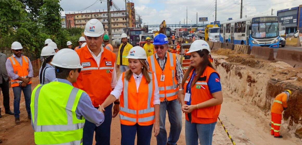 Vice-governadora do Pará visita obras do BRT Metropolitano e garante conclusão até o fim de 2024