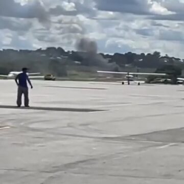 Em Belo Horizonte, avião da PF cai e mata dois em aeroporto