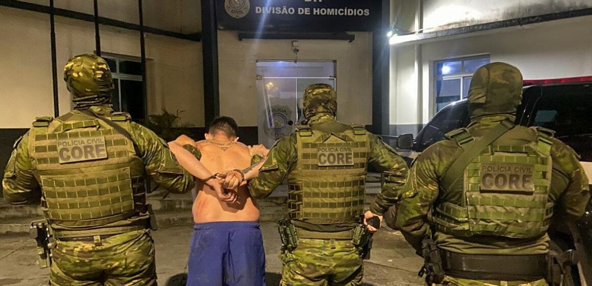 Força-tarefa da Polícia Civil prende três investigados por homicídio, roubo e tráfico