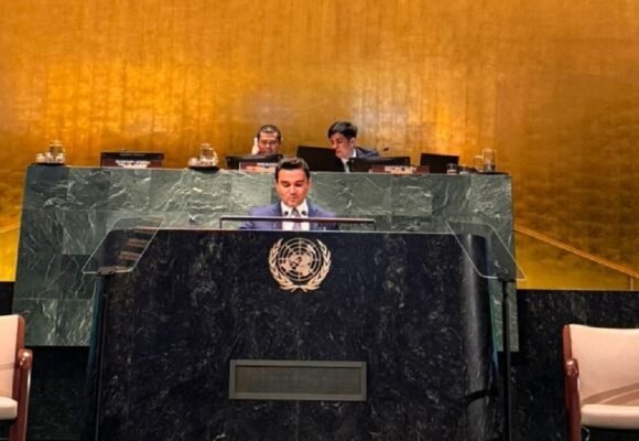 Celso Sabino discursa em assembleia na ONU