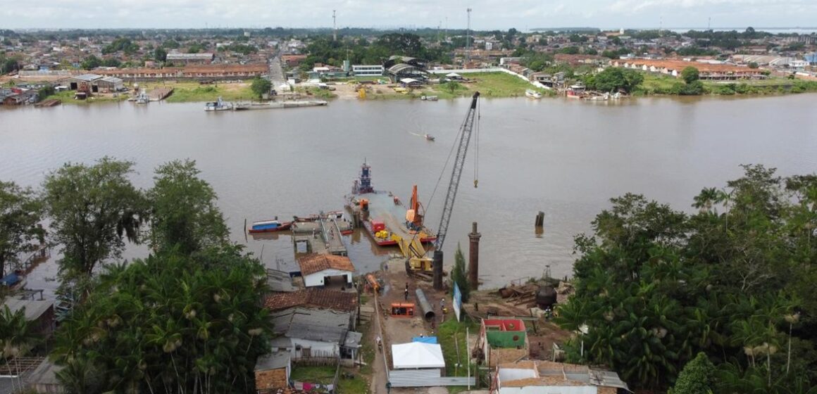 Com instalação das fundações, avançam as obras da nova ponte Icoaraci-Outeiro