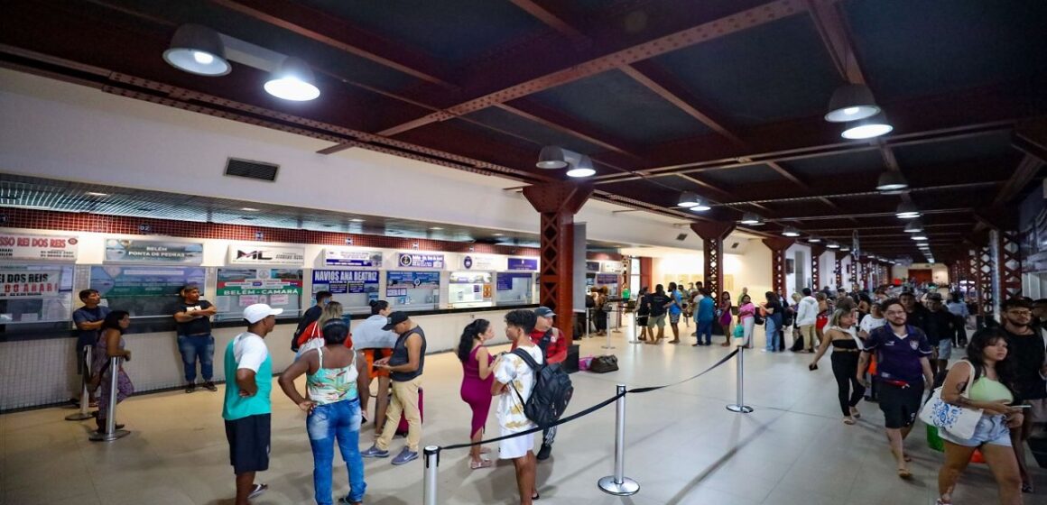 Neste mês de julho, 80 mil pessoas devem passar pelo Terminal Hidroviário de Belém