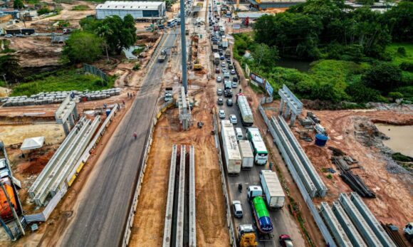 Construção de viaduto na BR-316 inicia mais uma etapa com desvio pela Avenida Independência