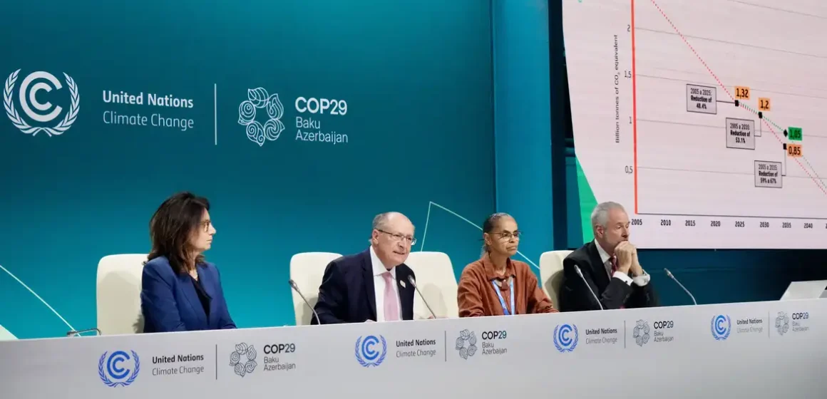 Brasil é segundo país a entregar meta de emissões na COP29