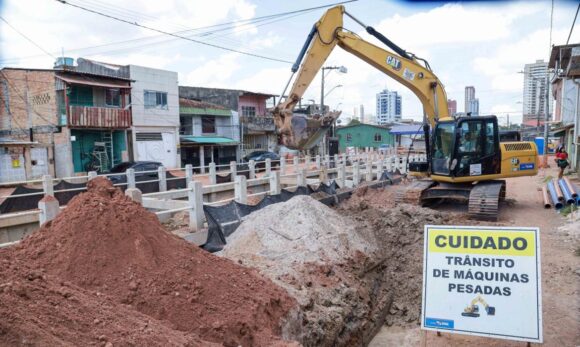 Obra do Canal da Timbó, em Belém, alcança mais de 80% dos serviços executados