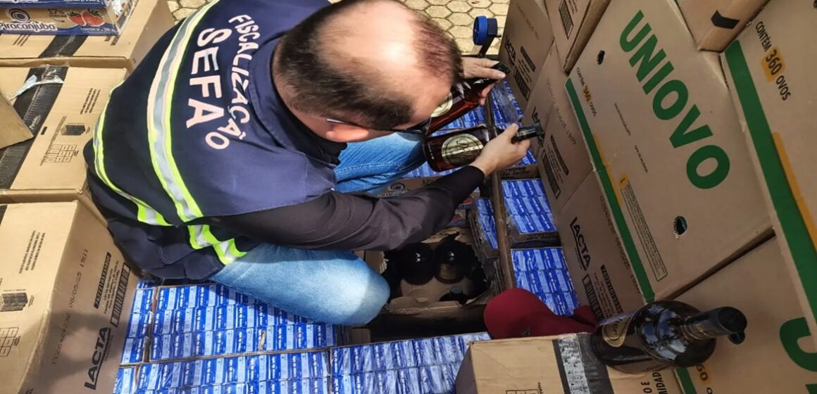 Apreensão de 3.600 garrafas de conhaque ocorre em Dom Eliseu