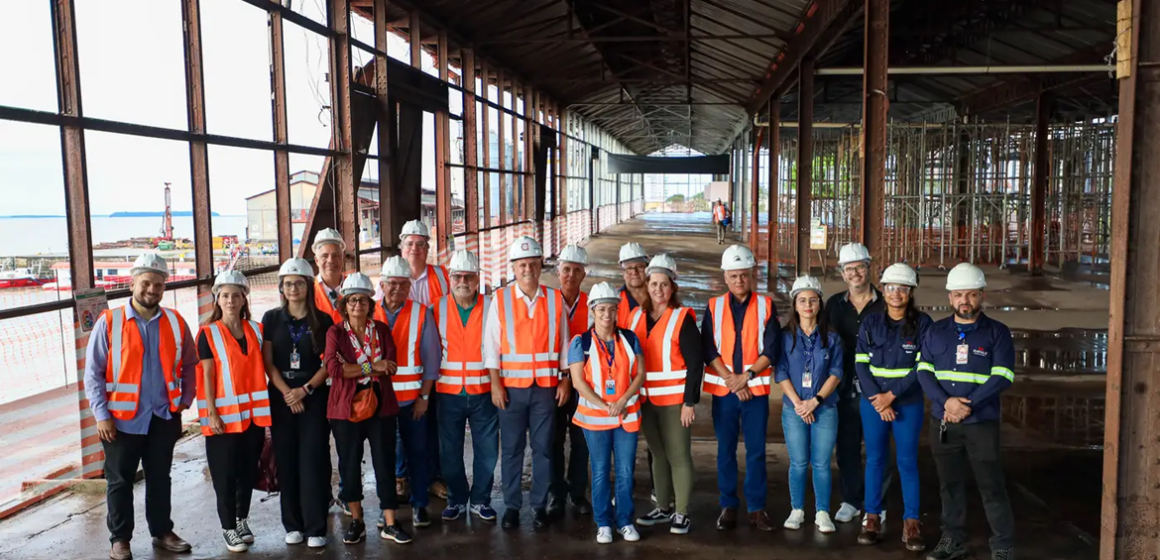 20250129185738-GF00022843-F00373331 Comitiva do BNDES faz visita técnica às obras do Terminal Hidroviário Internacional de Belém