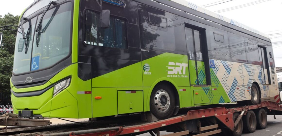Mais 4 ônibus elétricos para a frota do BRT Metropolitano chegam em Belém