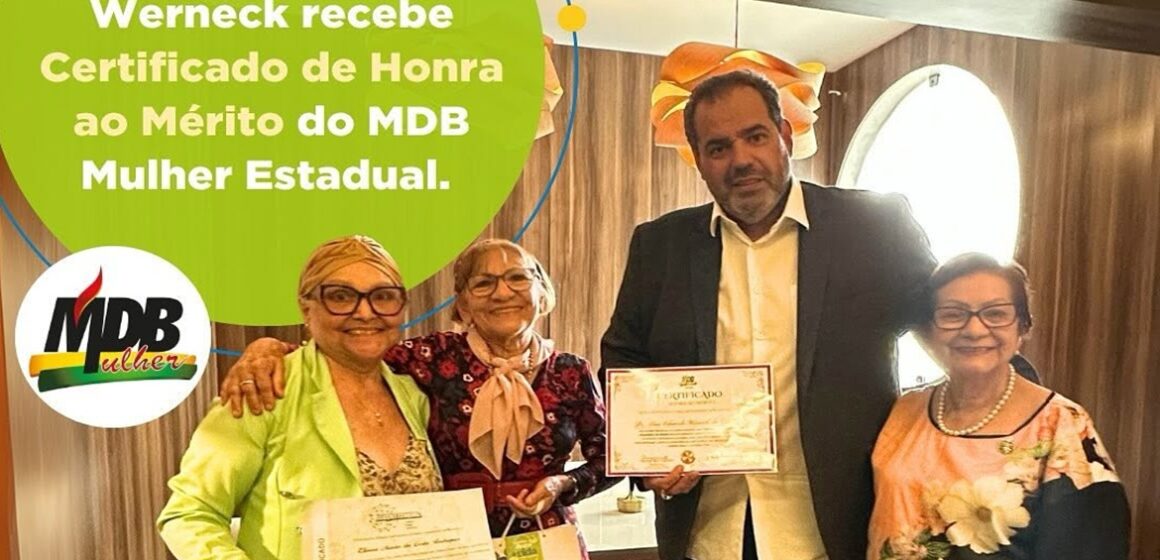 Dr. Eduardo Werneck recebe certificado de honra ao mérito