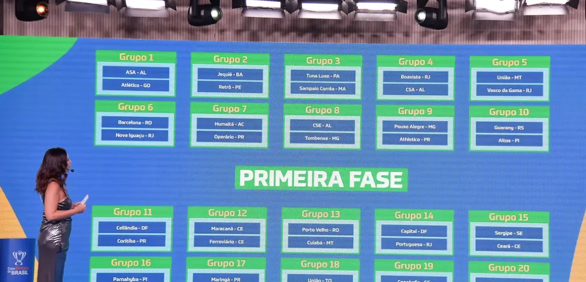 Definidos os jogos da primeira fase da Copa do Brasil