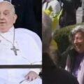A senhora que chamou a atenção do Papa