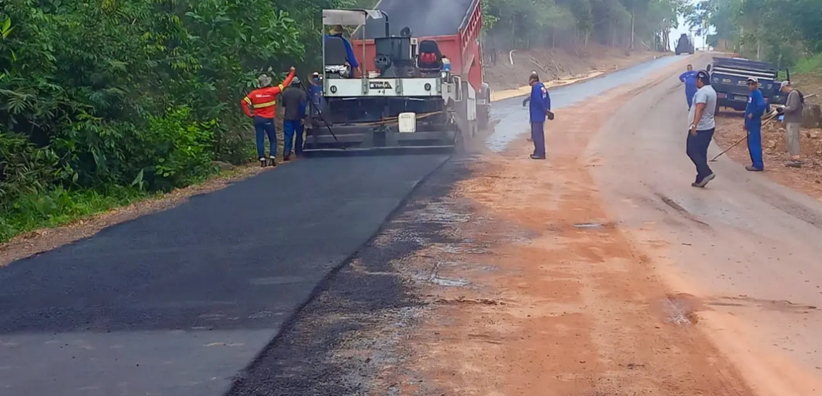 20250403192100-GC00065929-F00231319 Obras na Rodovia PA-242 atingem 65% de conclusão