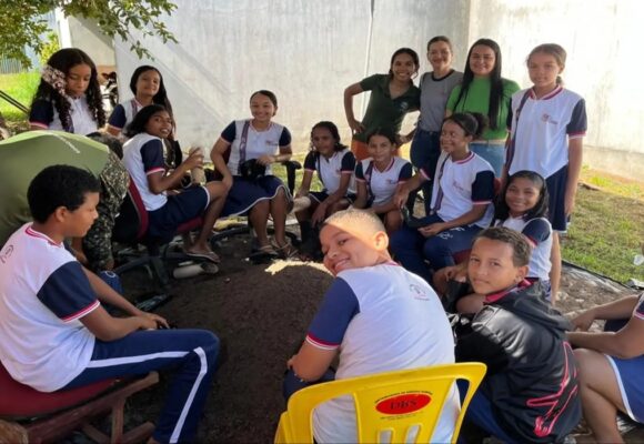 Estudantes são mobilizados em São Geraldo do Araguaia para educação ambiental e plantio de mudas