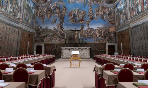 Capela Sistina e vestimentas do novo Papa já estão todos prontos para o início do Conclave