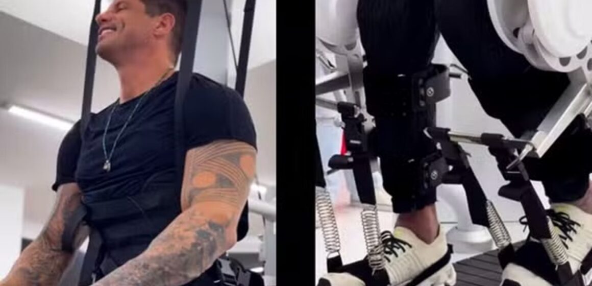 Fernando Fernandes volta a andar após 14 anos com ajuda de equipamento tecnológico