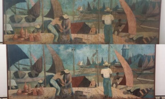 Museu de Arte de Belém expõe obra restaurada “Ver-o-Peso III” de Benedicto Mello