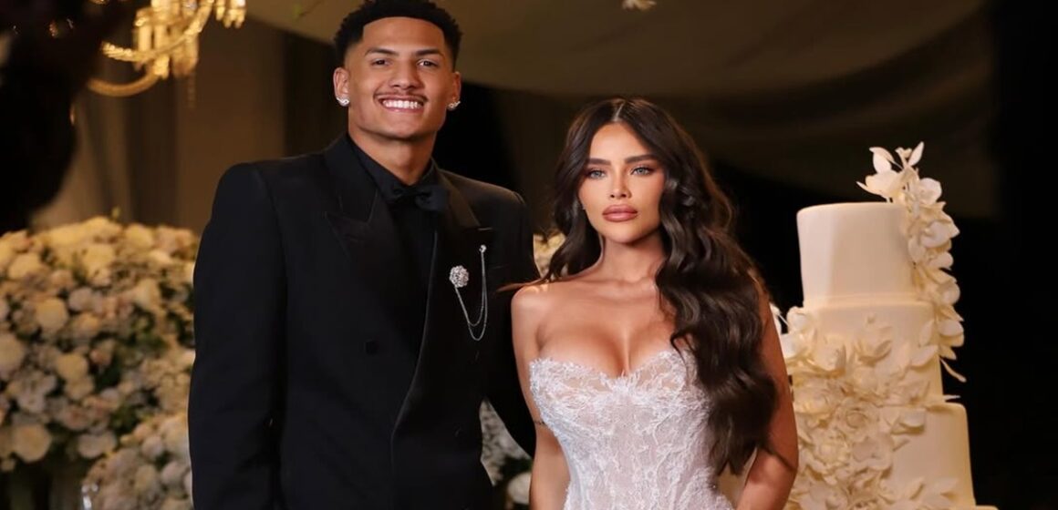 Cerimônia luxuosa marca o casamento do jogador Ângelo Gabriel com Bianca Anchieta