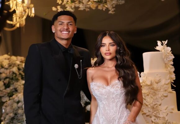 Cerimônia luxuosa marca o casamento do jogador Ângelo Gabriel com Bianca Anchieta