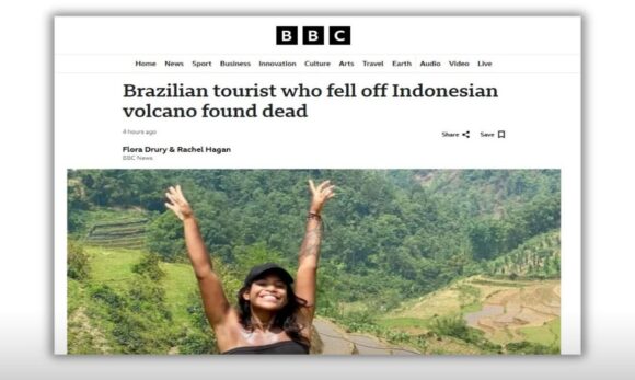 Morte de brasileira em vulcão indonésio ganha repercussão internacional